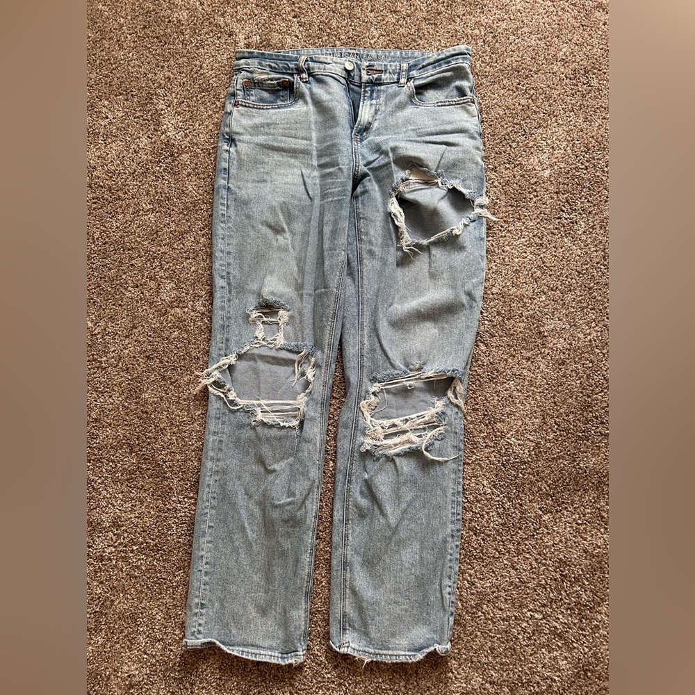 distressed jeans